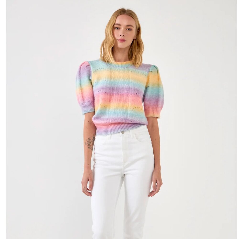 English Factory Women's Multi Color Knit Top